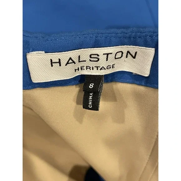 Halston Heritage Dress Size 8 Blue Strapless Fit & Flare Formal Party Classic‎ - Picture 5 of 8